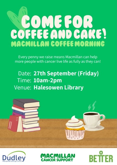 Halesowen Library - Macmillan Coffee Morning